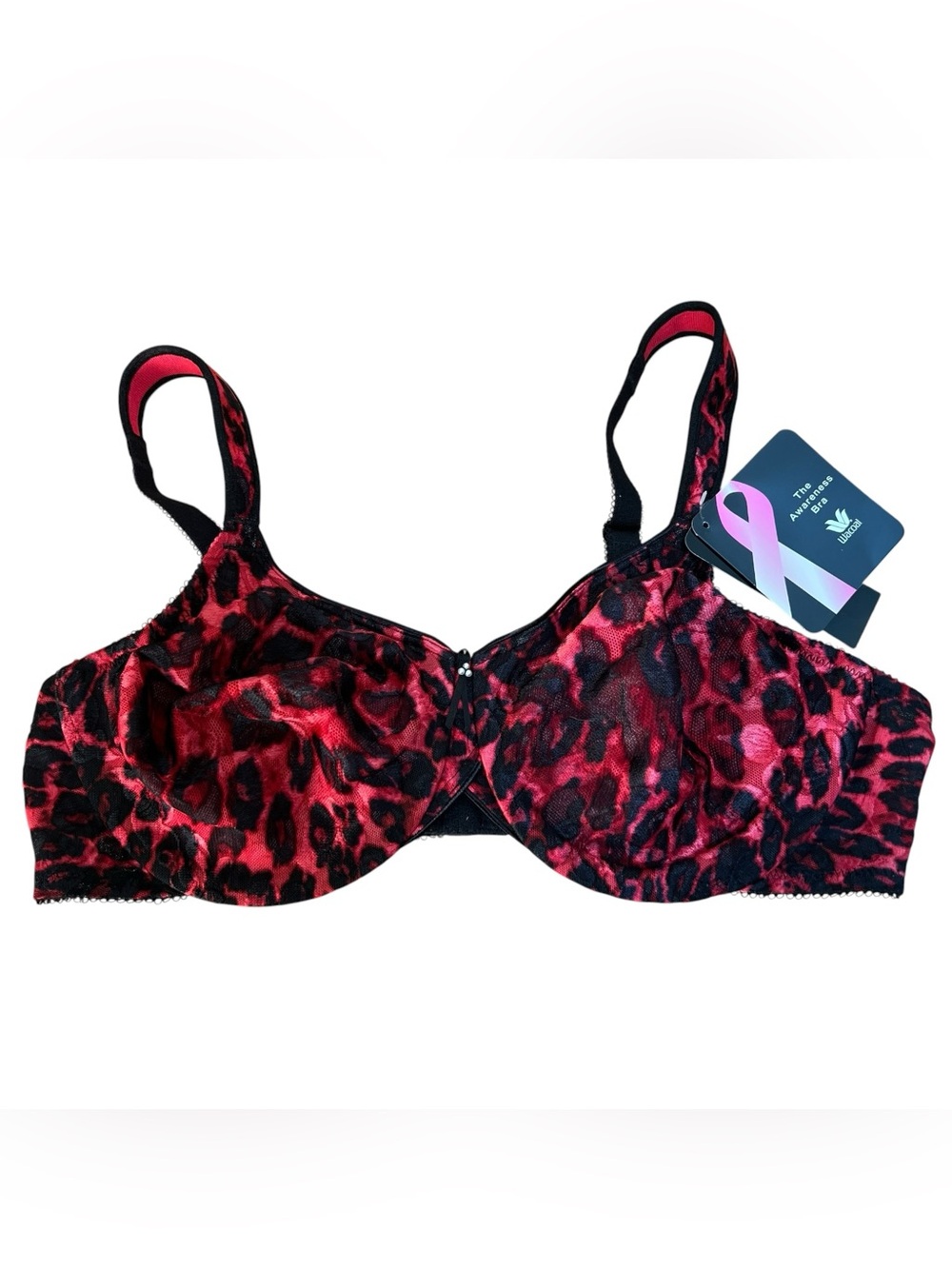 Wacoal Red & black Leopard Print Underwire 40C bra NWT